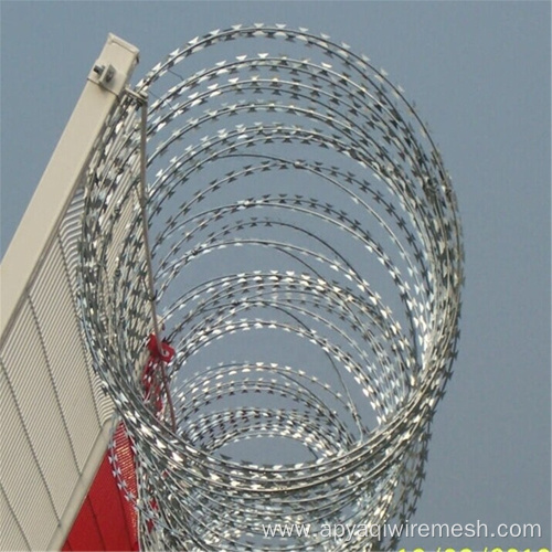 600mm Coil BTO-22 Hot Dip Galvanized Razor Wire